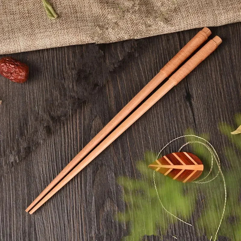 Baguettes japonaises en bois naturel, vue 3