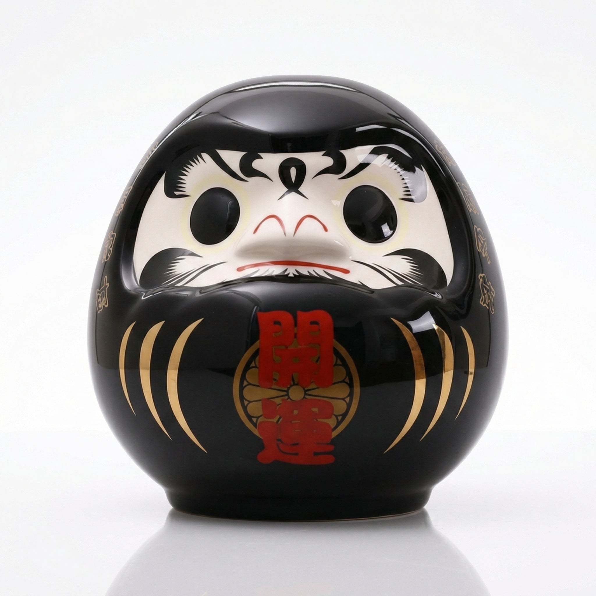 Tirelire Daruma Noir - Protection & Succès