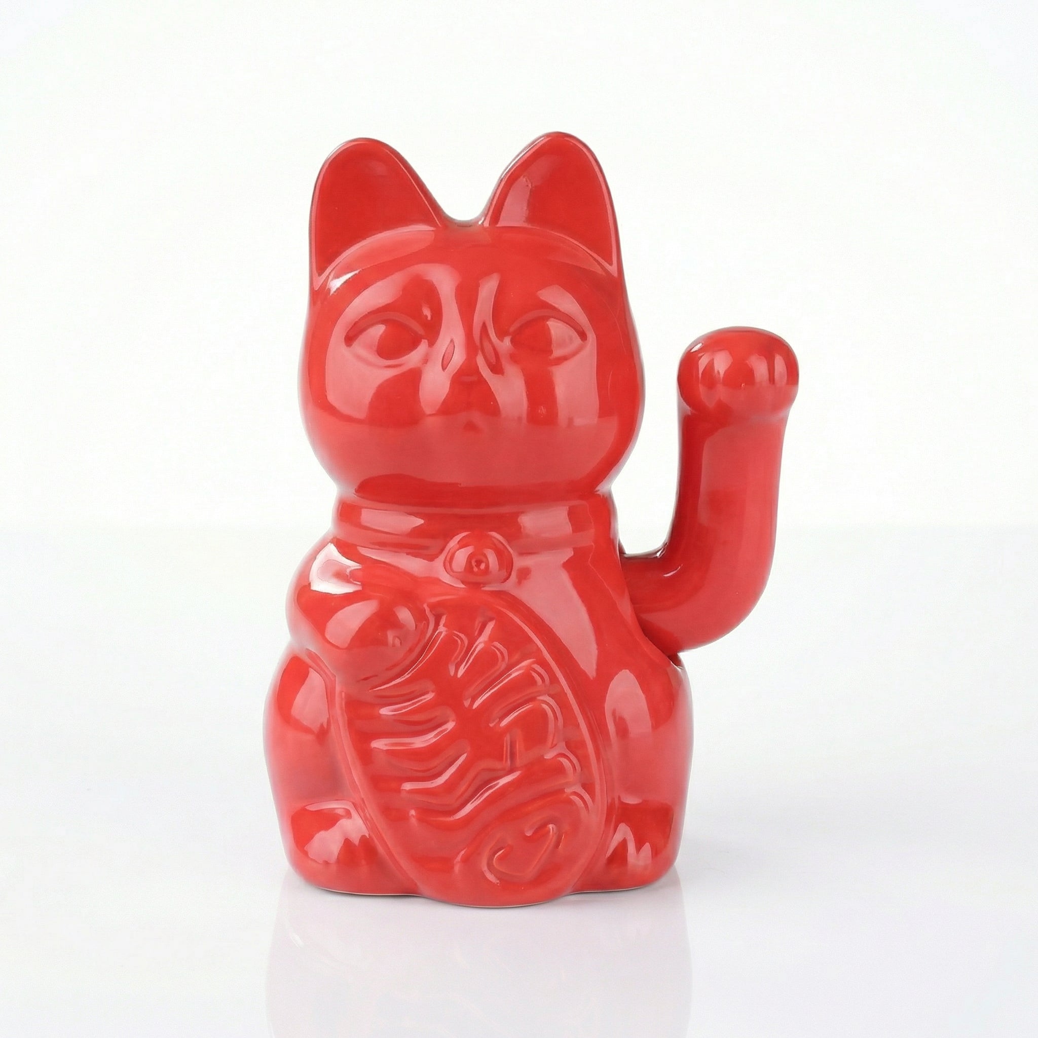 Maneki Neko Électrique Rouge Moderne - Protection & Prospérité