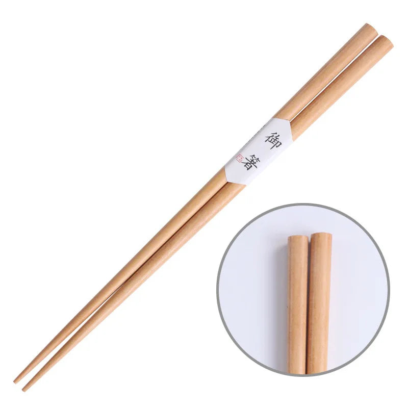 Baguettes japonaises en bois naturel, vue 8
