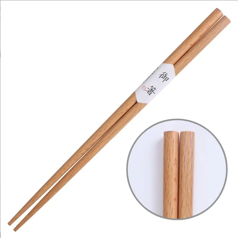 Baguettes japonaises en bois naturel, vue 6