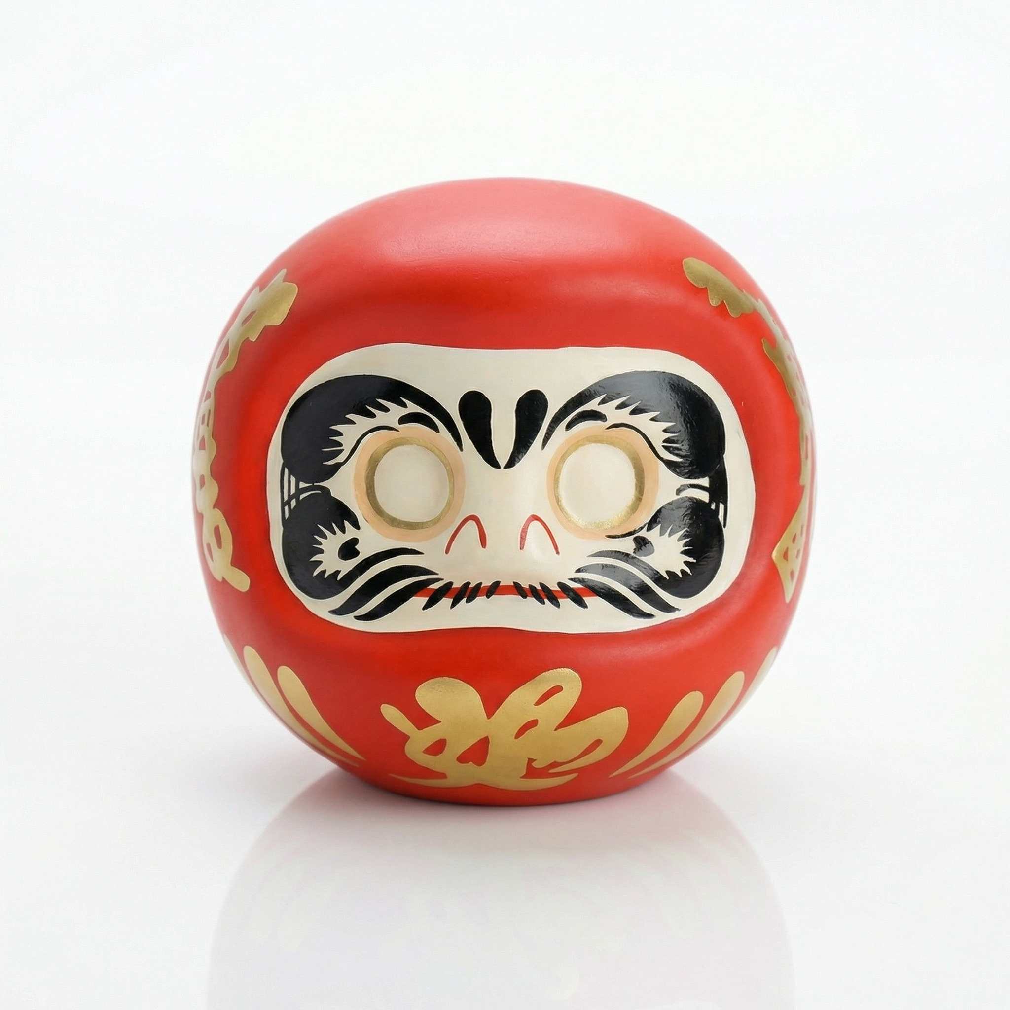 Lot de 3 tirelires Daruma japonais rouge blanc jaune porte-bonheur